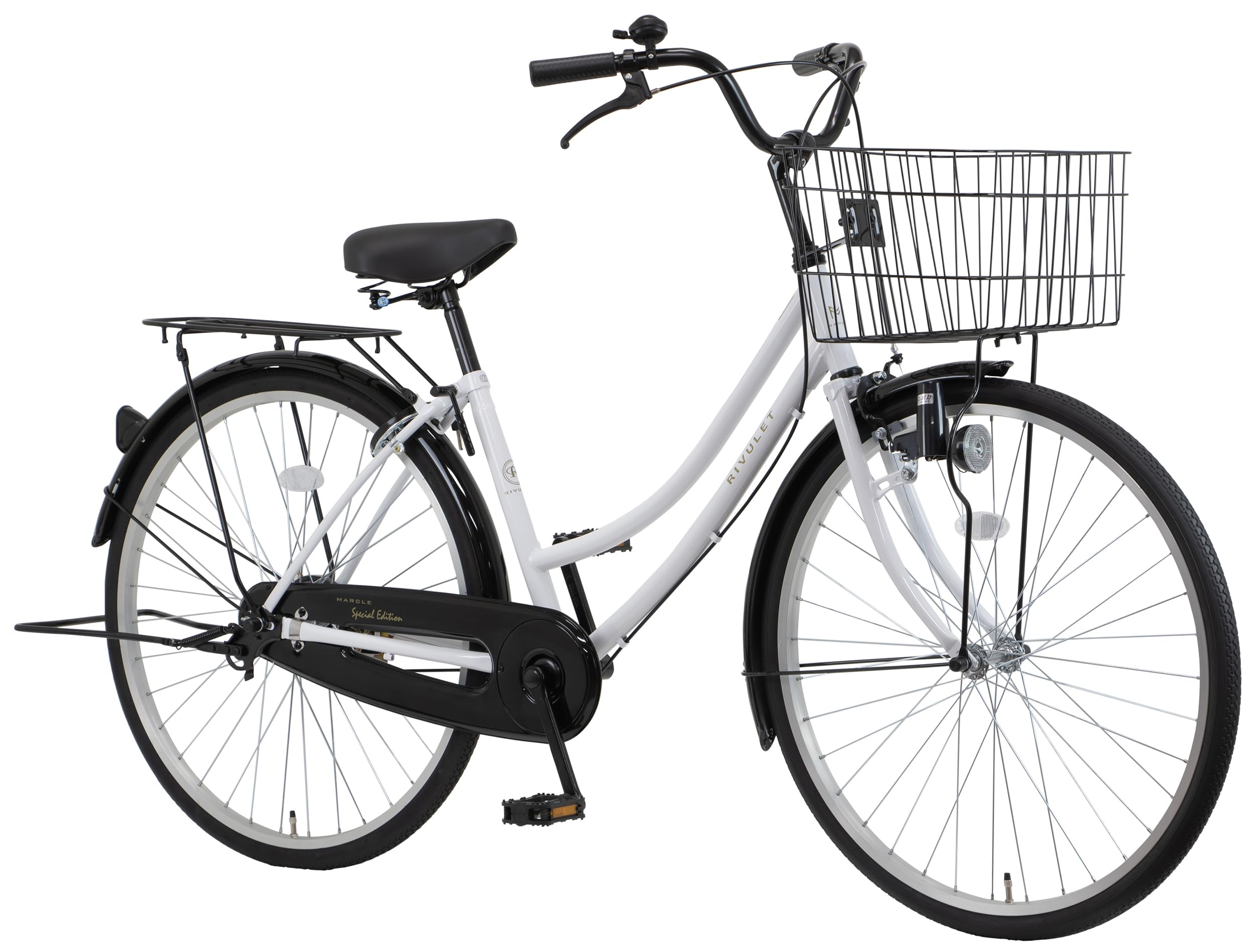 マルキン自転車の「リブレットホームBK-E」 Amazon | marcle 27型リブレットホームBK-E シングルギア ホワイト