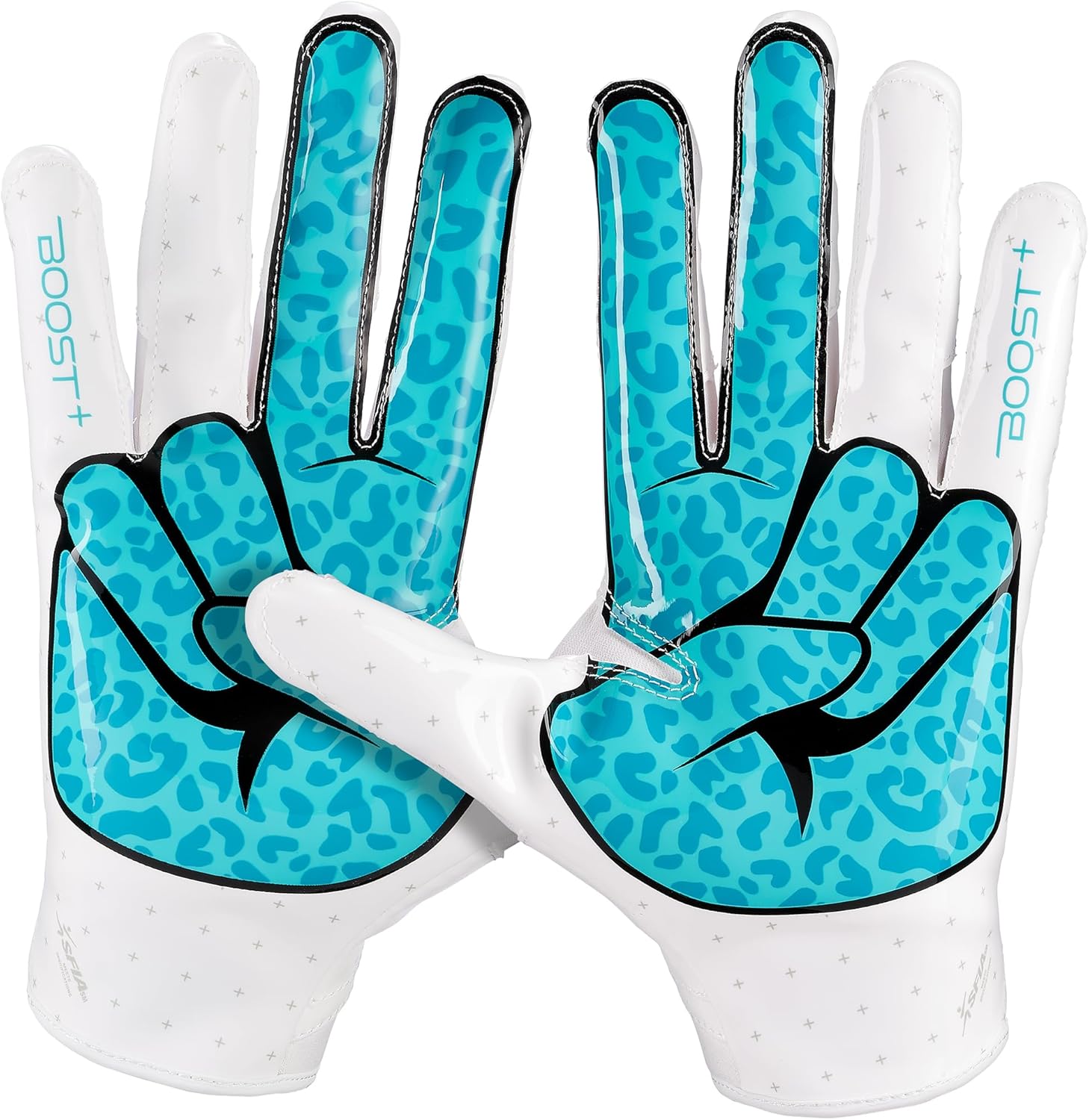 Grip Boost Football Gloves - Peace Stealth 6.0 Boost Plus Sticky Technology - Adult and Youth Football Gloves for Wide Receiver - Men's and Boys Sizes
