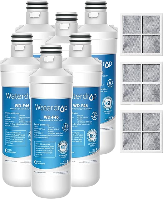 Waterdrop LT1000PC ADQ747935 Refrigerator Water Filter 6