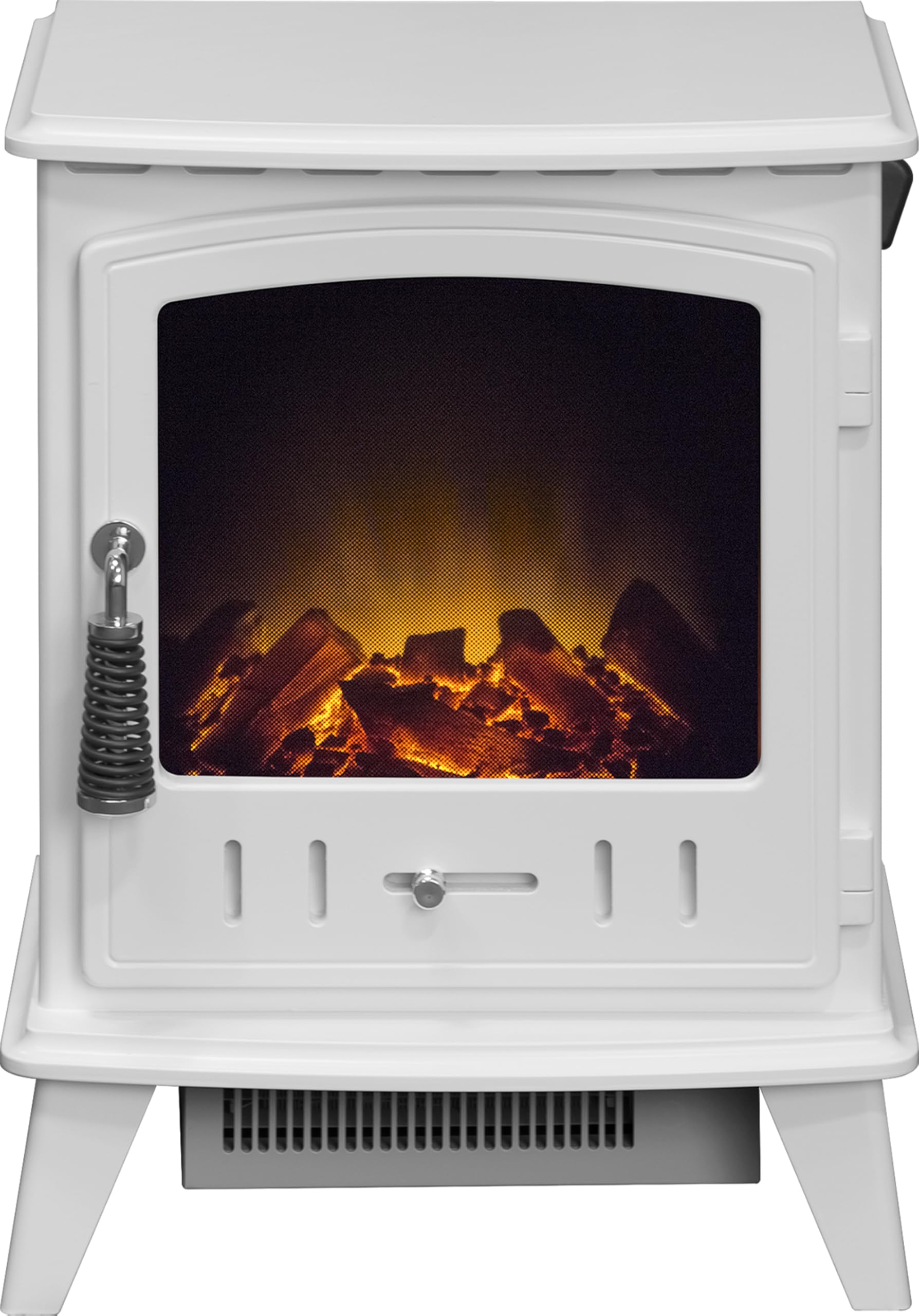 Adam Aviemore Electric Stove in White Enamel