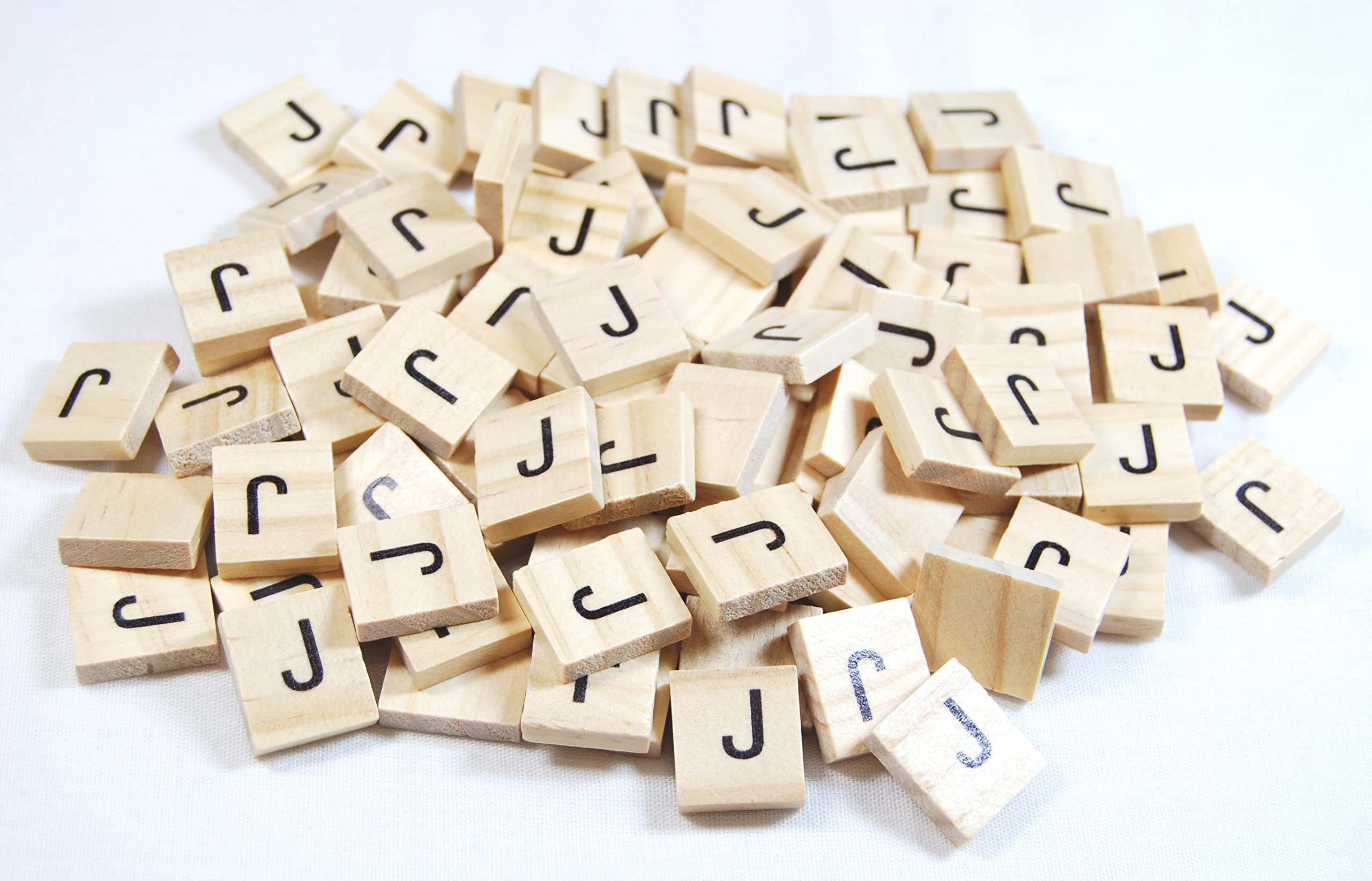 celloexpress Scrabble Wooden Tiles Same Letter Without Number Value, 18.1mm x 20mm x 5.2mm For Crafting and Scrapbooking