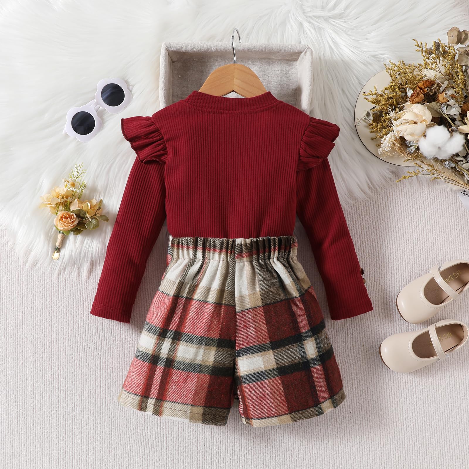 Miipat Completini Bambina Set di Vestiti Autunno Inverno Bambini Ragazze Abiti Maniche Lunghe Pullover con Mini Gonne Set di Abbigliamento Abiti per Ragazze