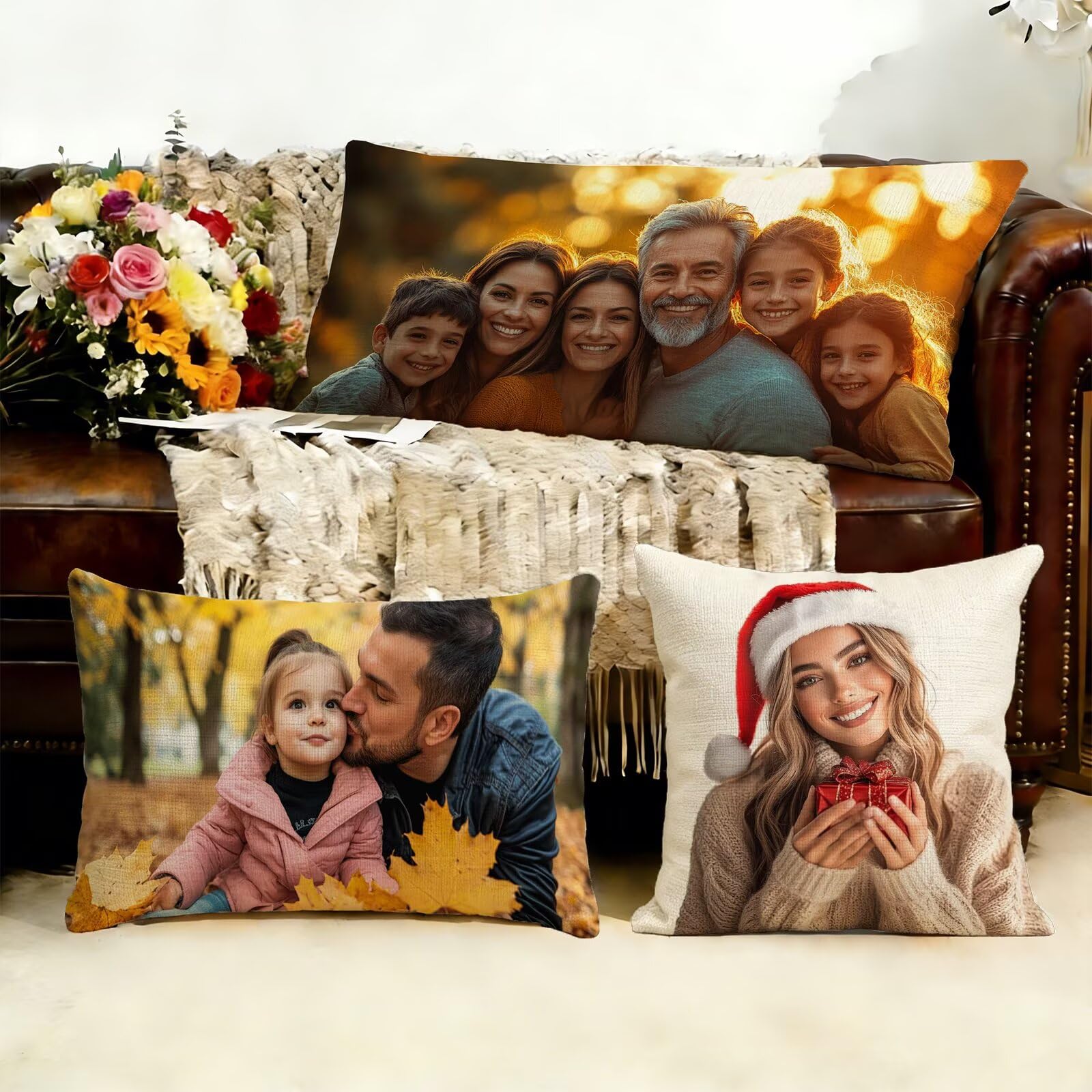 Cojin Personalizado Foto a Doble Cara 60x180cm - Cojines Exterior,Funda de Almohada Impermeable - Regalo Original para San Valentín y Aniversario Parejas para Cama Sofa Terraza Salon Jardin J1-13