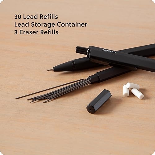 Miniatura 4 de U Brands Midnight Cambria - Lápiz mecánico, suministros de oficina, barril suave al tacto, punta media, 0.028 in, 2 unidades