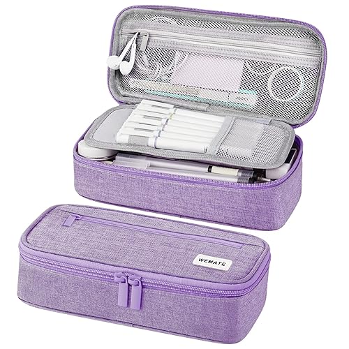 WEMATE Pencil Case, Large Storage Organizer for Stationery, Back - to - School Essential, Teacher Must - have, Big Pencil Pouch, Marker Case School Supplies for College & High School