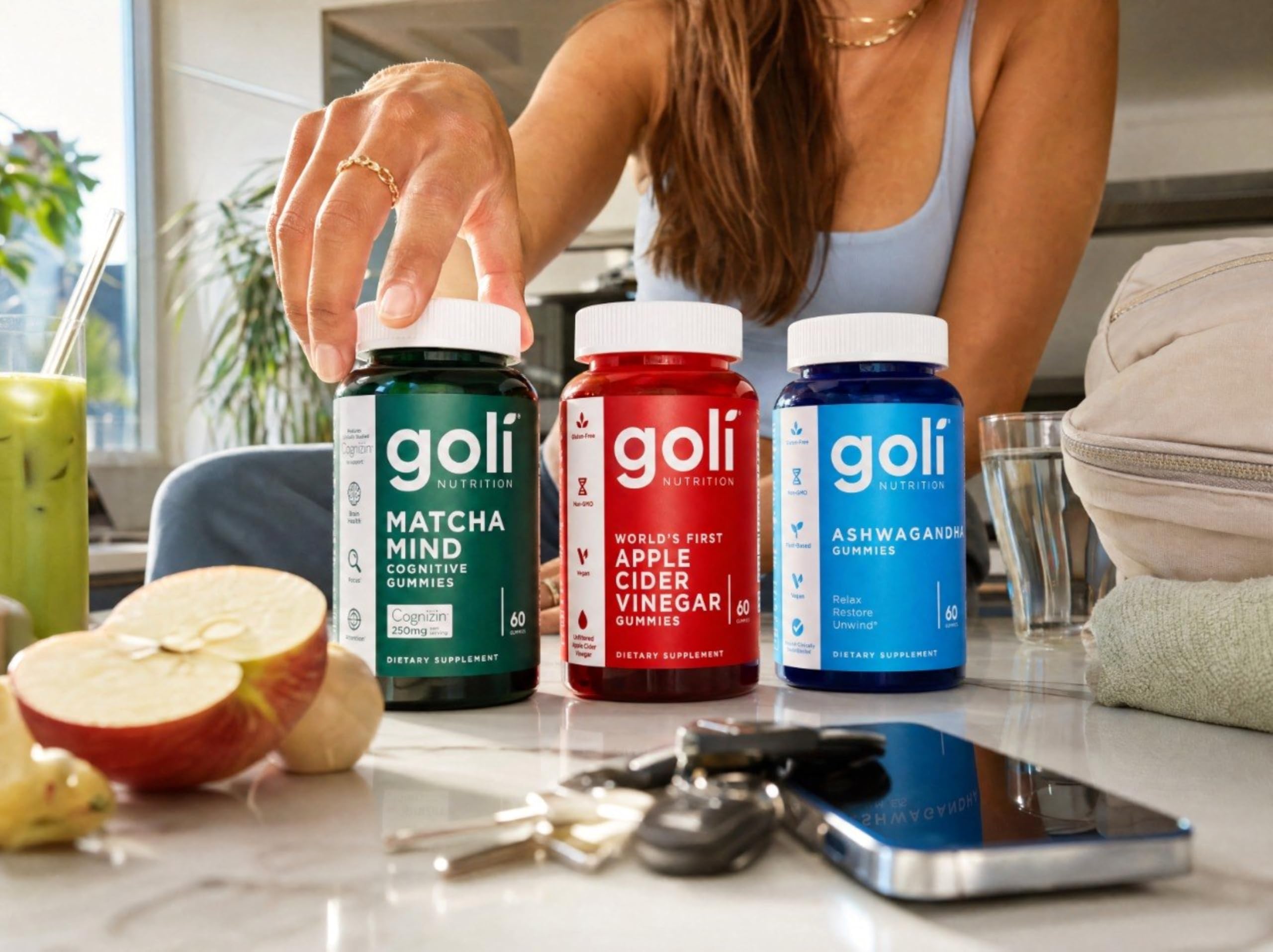 Goli Favorites Trio: Ashwagandha KSM-66, Apple Cider Vinegar, Matcha Mind Supplements with Cognizin, Vitamins D2 and B12 — Amazon image 8