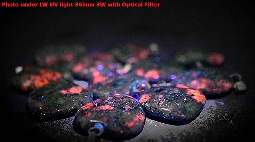 Miniatura 9 de 2PCs rubí rojo en verde fucsita corazón en forma de colgantes wplata plateado ojete natural piedra preciosa cristal mineral UV reactivo decorativo