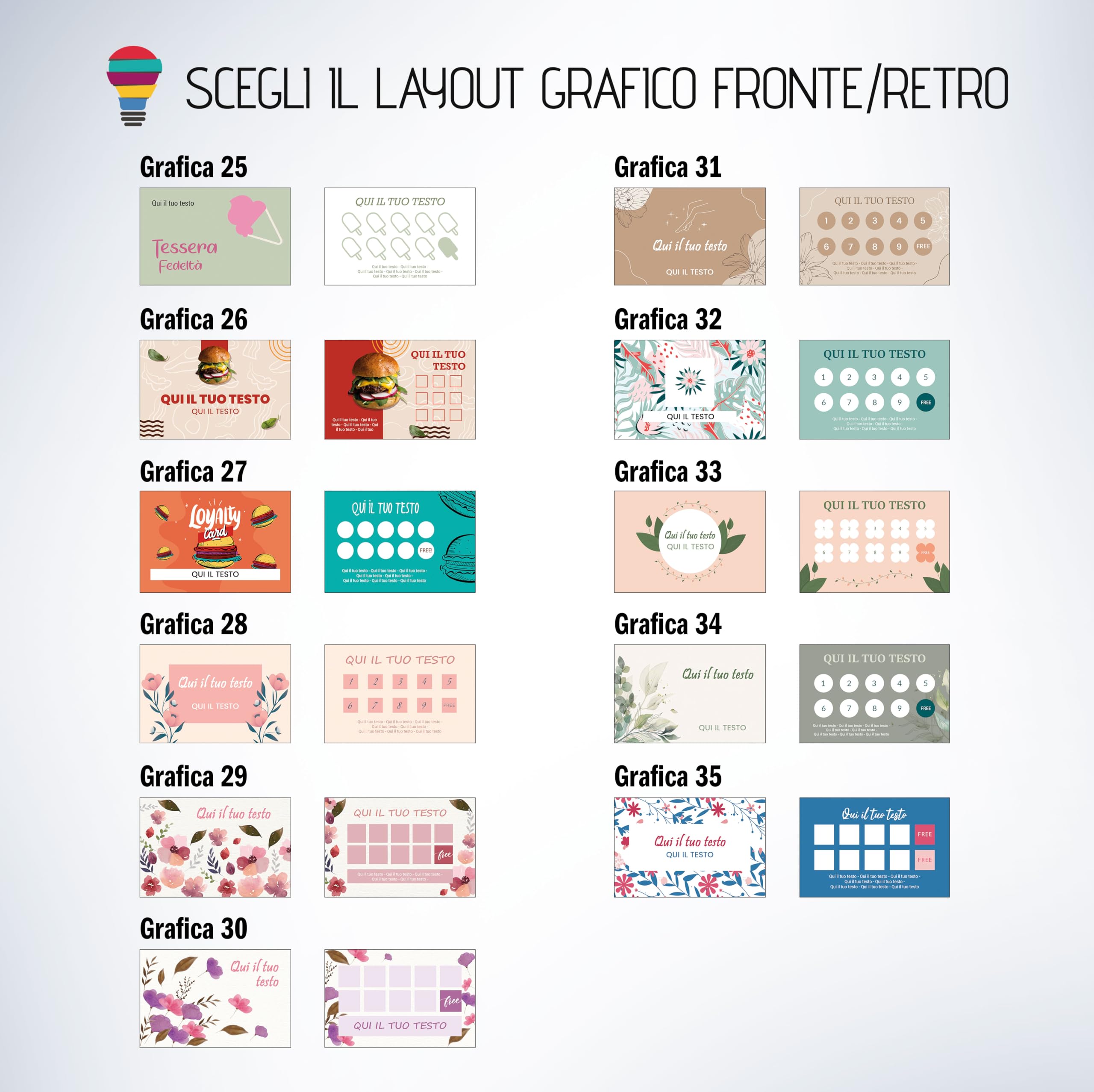 Tessere Fedeltà Personalizzate 8,5x5,5 cm Cartoncino Premium Stampa Fronte Retro 100 Pezzi
