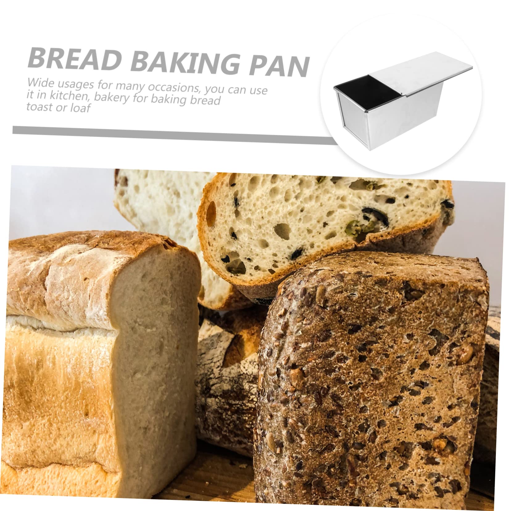 Molde Para Pan De Sándwich Con Tapa 500 g Aluminio Antiadherente Para Hornear Pan Tostado Uso Doméstico Cocina Familiar