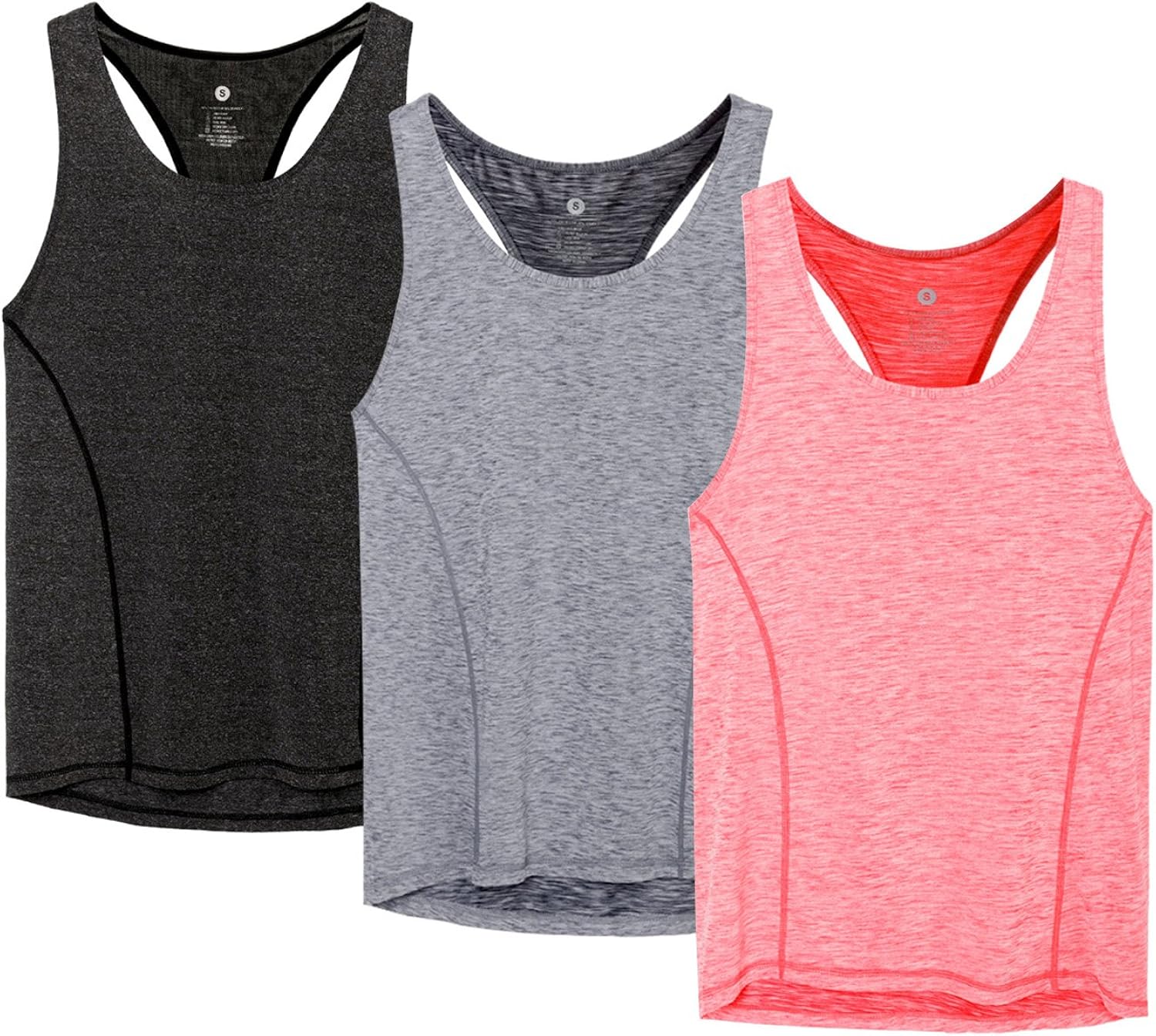 MMIW COLLECTION Workout Racerback Tank Tops for Women Sport Running Yoga Tops Sleeveless Shirts