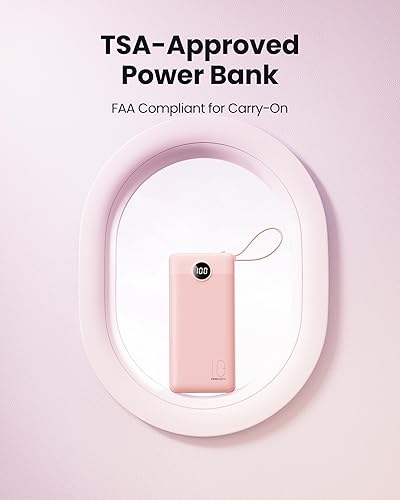 Miniatura 5 de Cargador de teléfono portátil, banco de energía delgado de 10000 mAh con cables y cables, paquete de batería 5 salidas 2 entradas pantalla LED