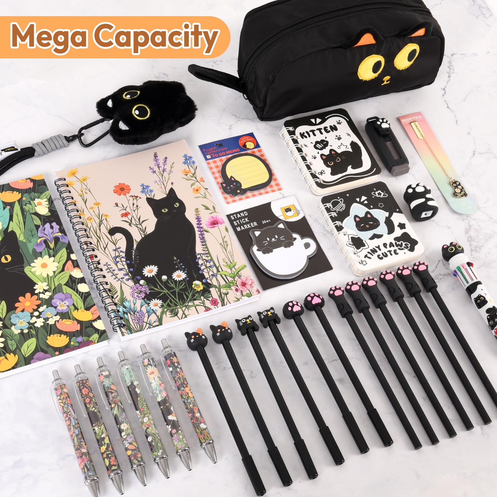 Cute Black Cat Stationery Set - Gifts for Cat Lovers -3 Cute Black Cat Stationery Set - Gifts for Cat Lovers -3