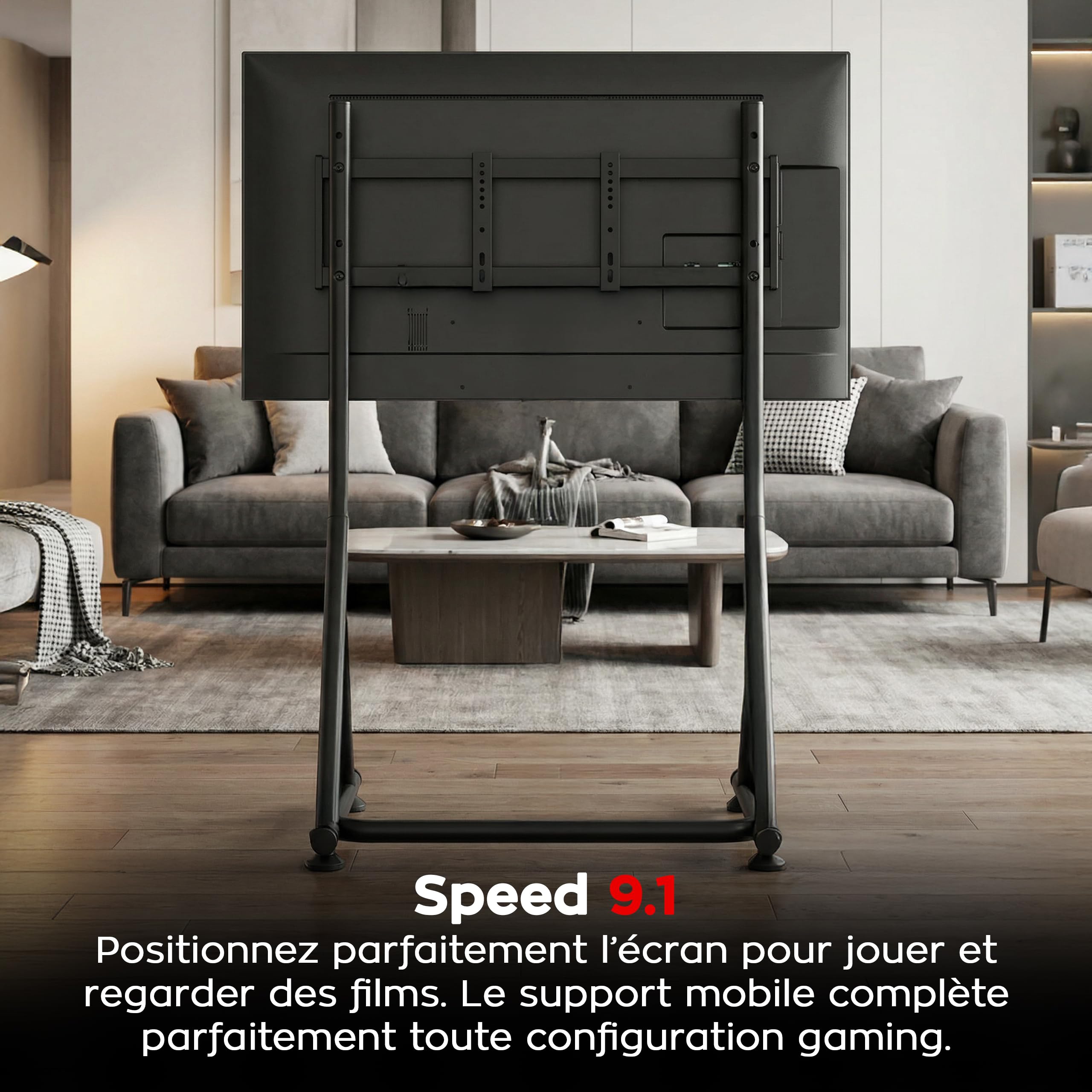 Huzaro Speed 9.1 – Support TV sur Pied – Wheel Stand Simracing