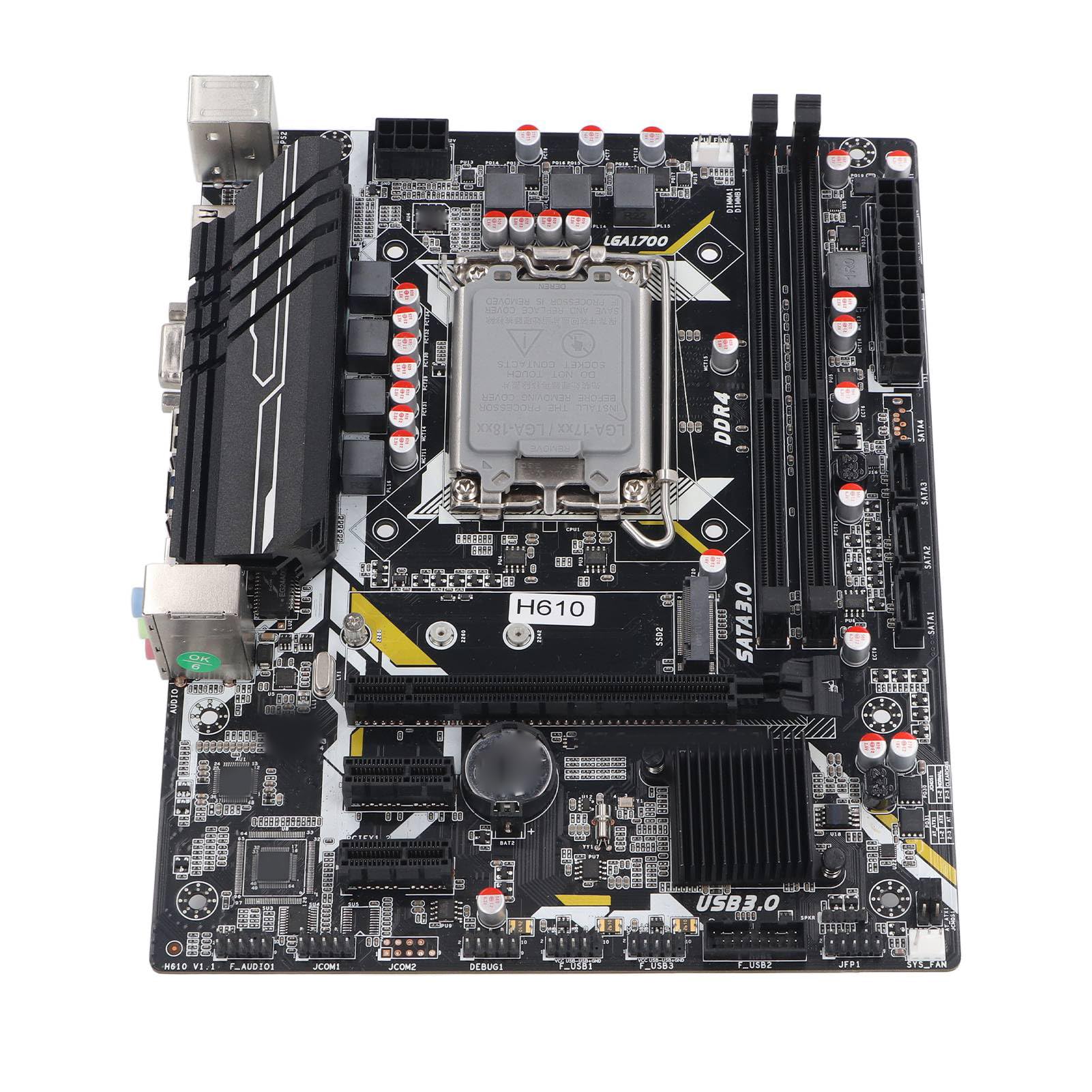Płyta Główna H610U 2xDDR4, Płyta Główna LGA1700, Płyta Główna Micro Atx z PCIe 3, 3 X SATA3.0, 1 X M.2, USB, HDMI, VGA dla I3, I5, I7, I9, Pentium, Celeron