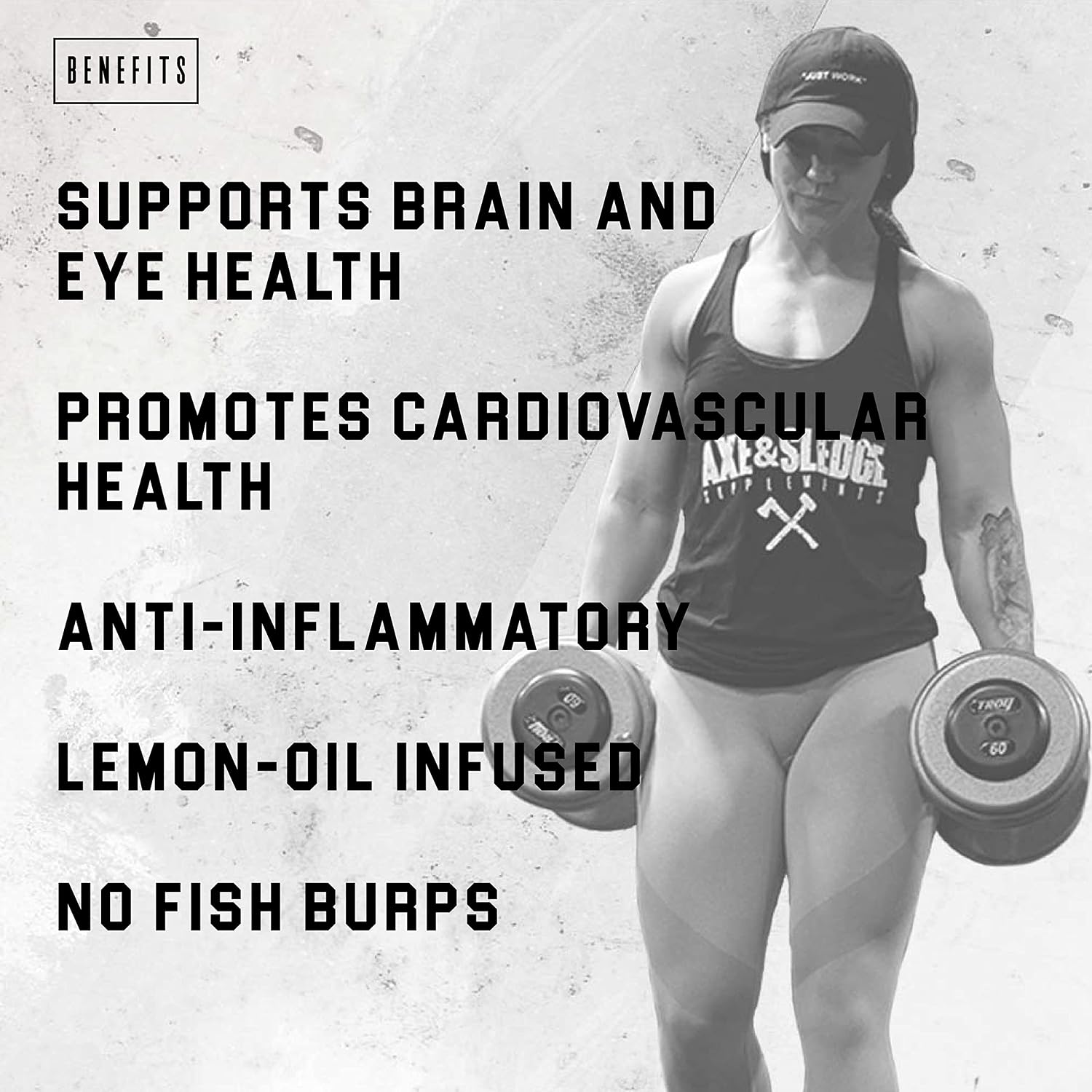 Axe & Sledge Supplements Omega-3 Fish Oil Softgels, Contains 800mg EPA
