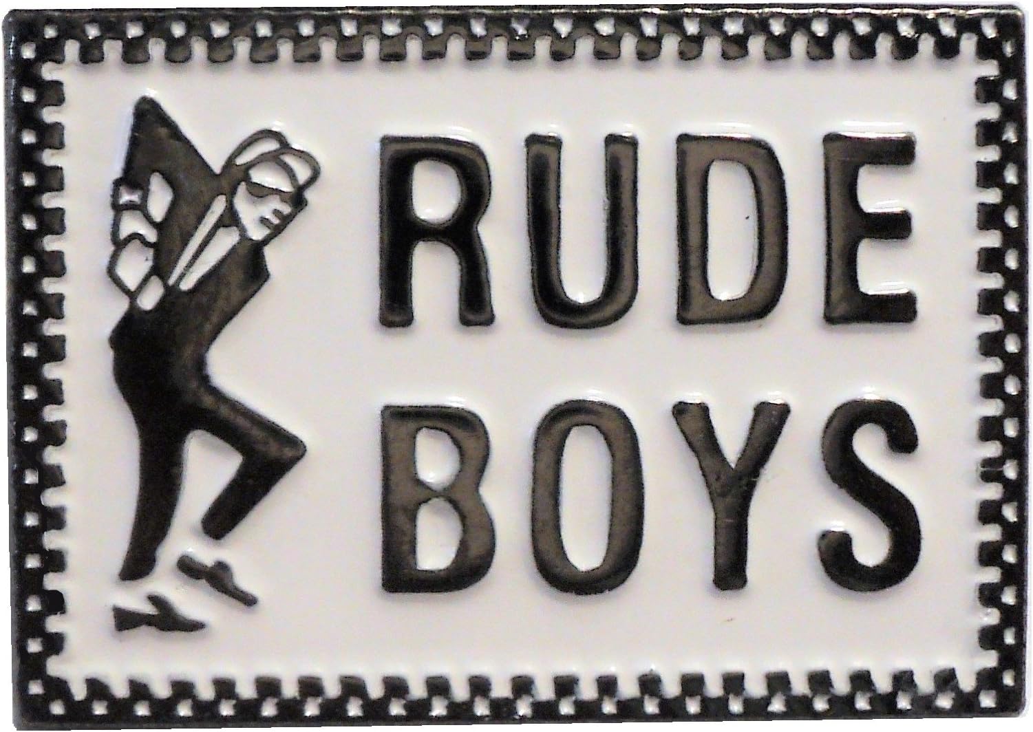 Dancing Man Ska Music Rude Boys Two Tone MOD Metal Enamel Badge