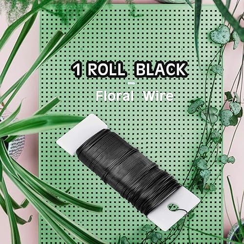 Miniatura 4 de Alambre floral de 38 yardas, 114 pies, alambre de paleta flexible de calibre 22 para coronas de manualidades, arreglos florales, envoltura de tallo