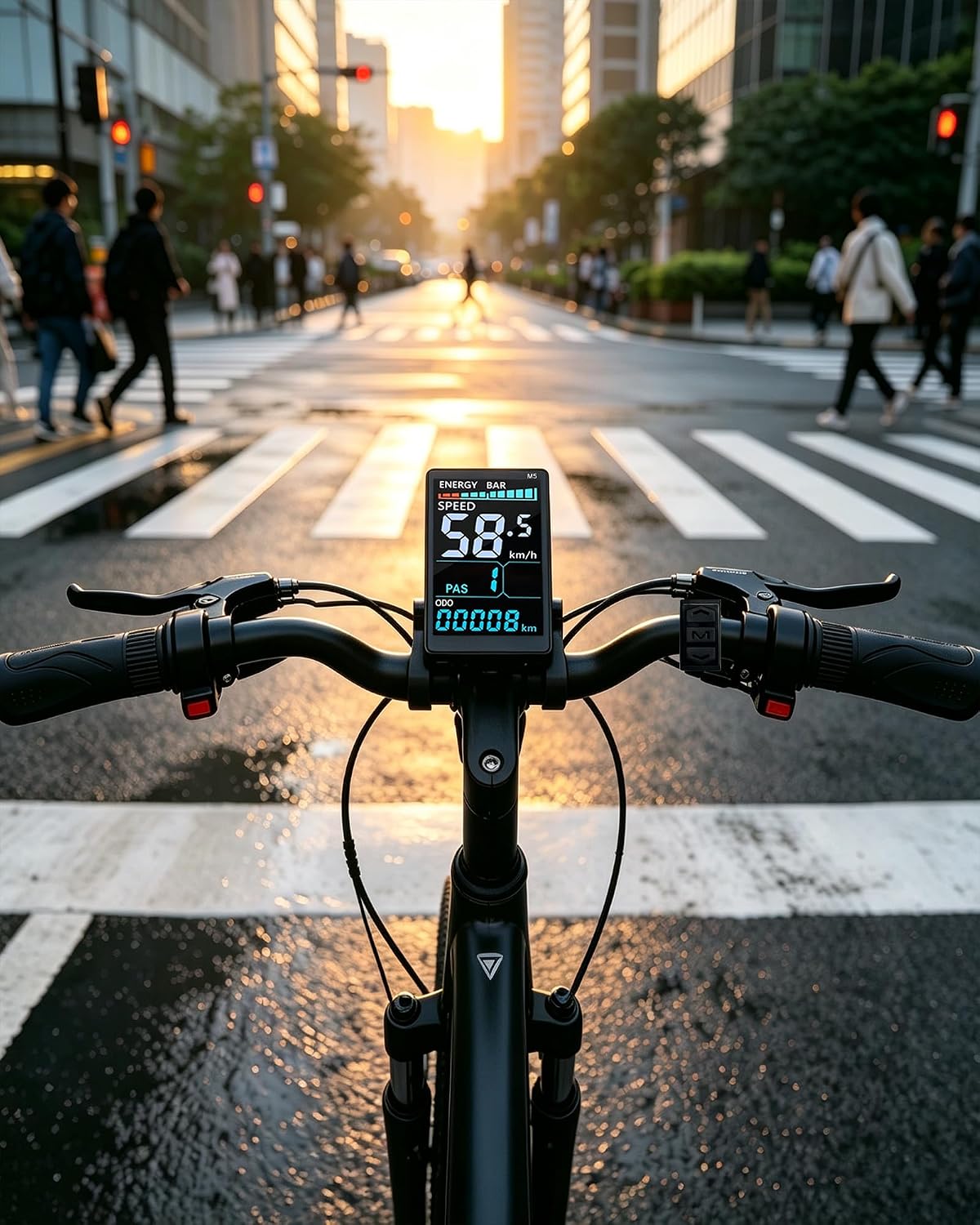 Color LCD Ebike Display 5 Pin, Electric Bike Speedometer and Odometer