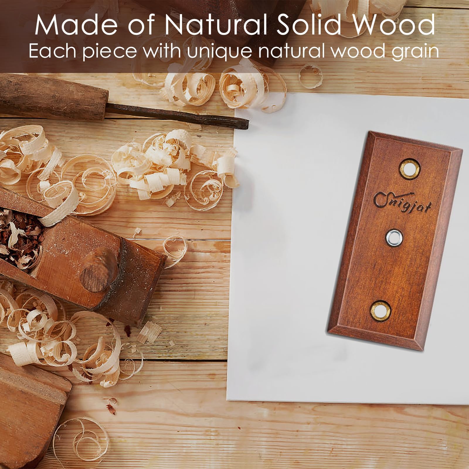 SNIGJAT Guitar Wall Mount, Classical Hardwood Guitar Hanger Mount, Wall Holder Hook Stand for Acoustic, Ukulele, Banjo, Bass, Mandolin (Saddle Brown)