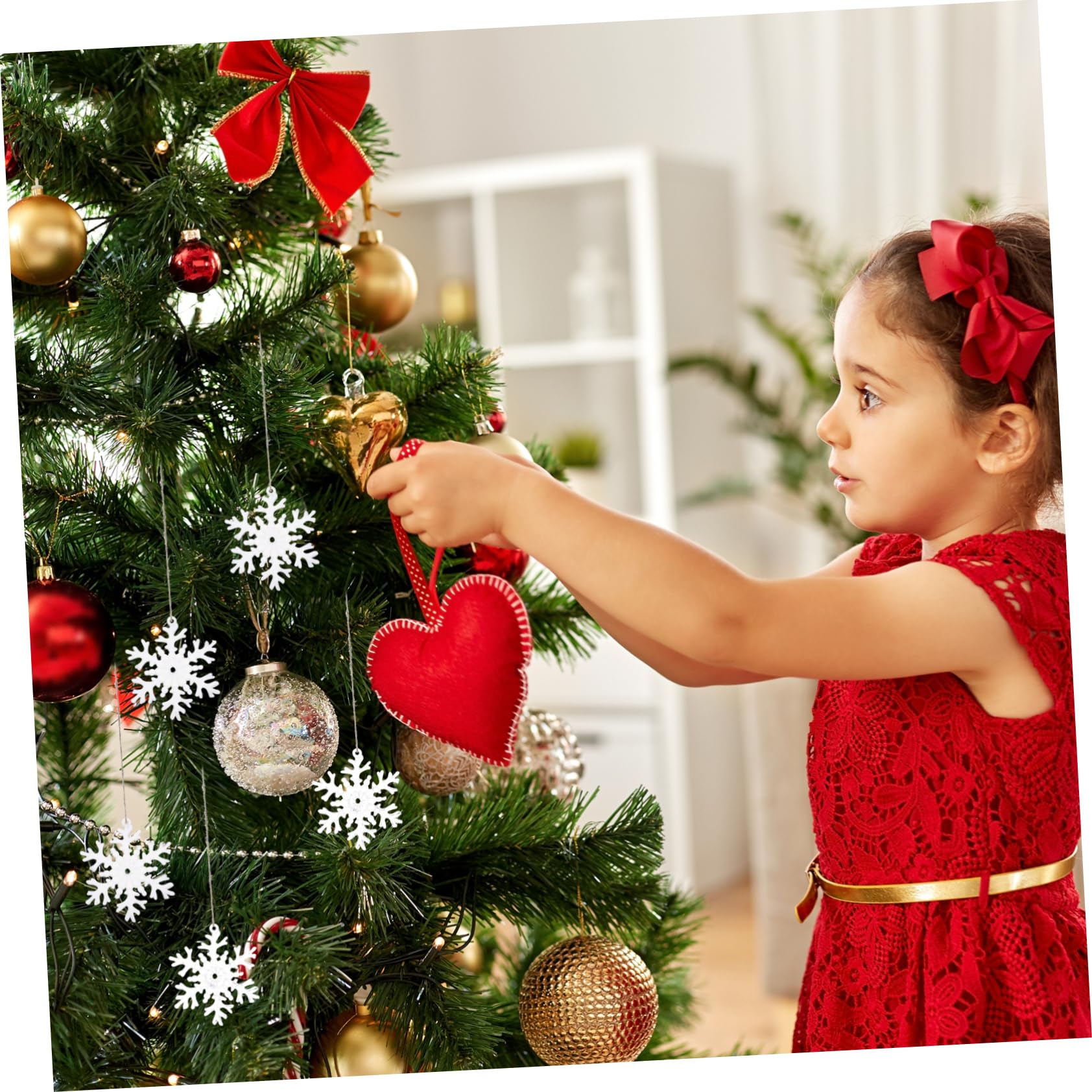 Cabilock 8 Sätze Weihnachtsschneeflocke-anhänger Weihnachts-hüpfburgen Ornamente Weihnachtsanhänger Zum Aufhängen Weihnachtslichter Weihnachtsbaumschmuck Weihnachten Plastik Stück * 8