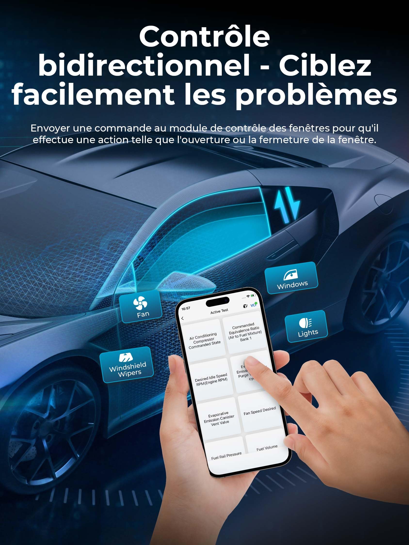 TOPDON Topscan Lite Scanner OBD2 Bluetooth, Outil de Diagnostic sans Fil OBDII pour Tous Les Systèmes Test Actif Lecteur Codes de Voiture Test du Véhicule pour iPhone Android, Logiciels 1 an Gratuit