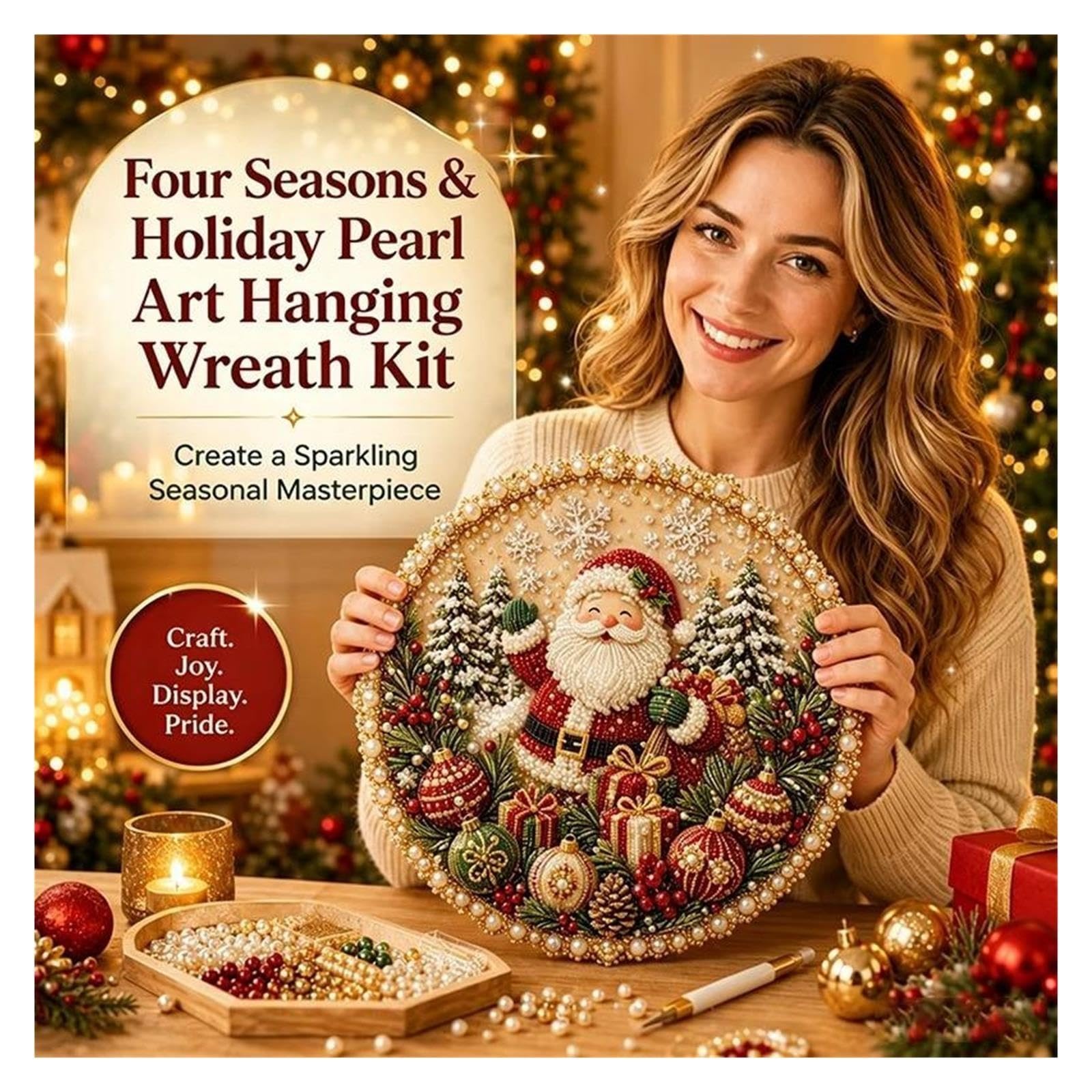 Generico 1 kit ghirlanda di perle fai da te for Natale