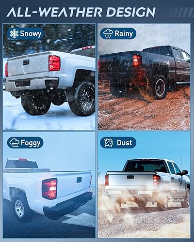 Miniatura 7 de Nilight Conjunto de luz trasera compatible con Chevy Silverado 1500 2500 HD 2015 2016 2017 2018 2019 Silverado 1500 2500 HD 3500 HD 2015-2019 GMC