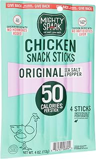 Mighty Sp​ark Stick Snack Chicken Salt & Pepper 4 oz (Pack of 8)