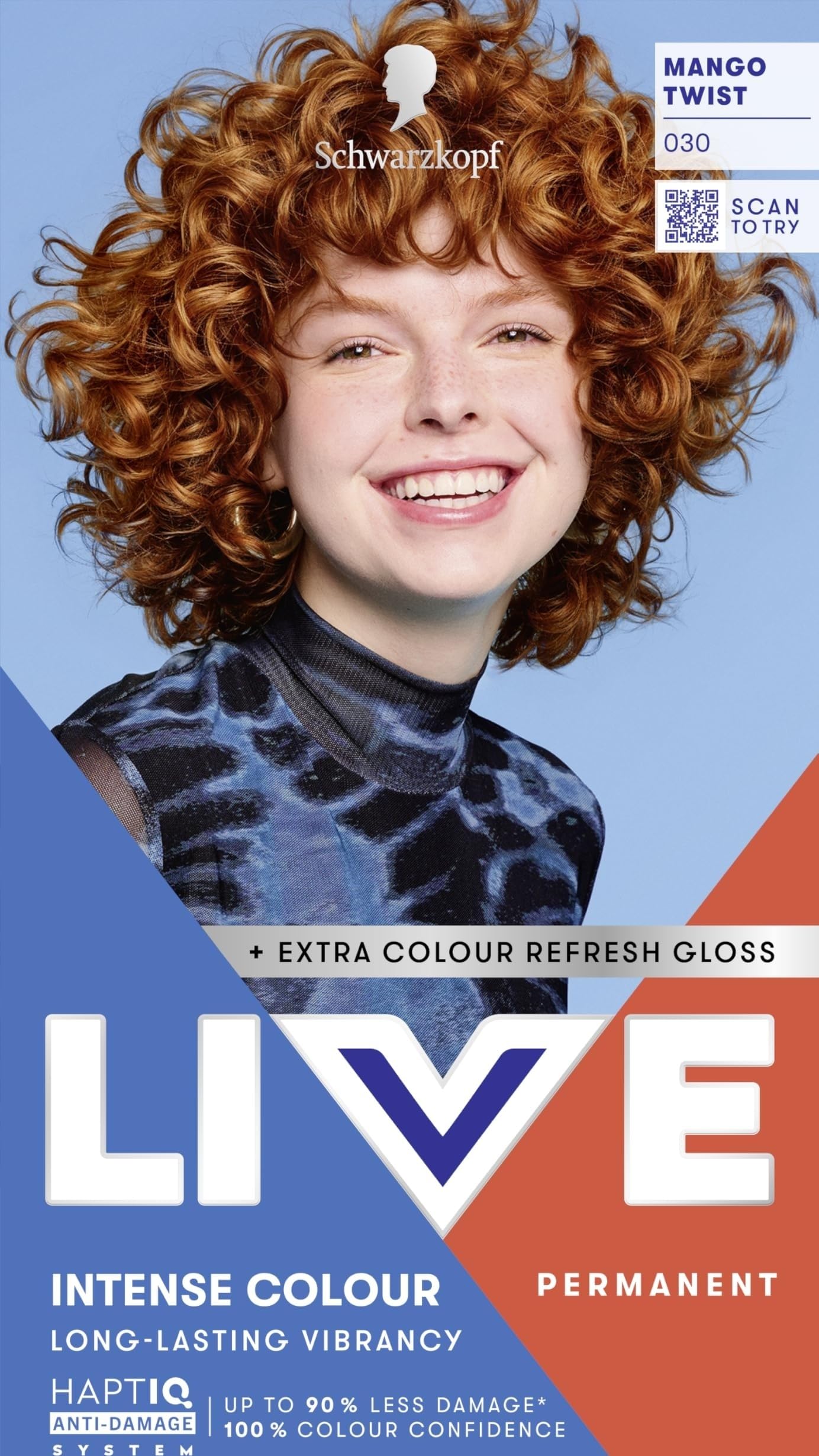 Schwarzkopf LIVE Intense Colour Hair Dye, 030 Mango Twist