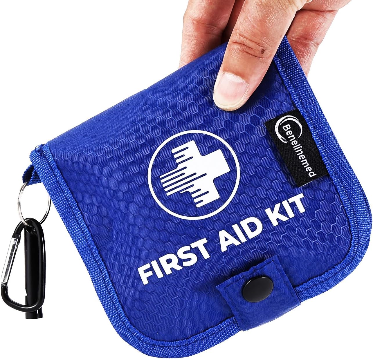 Mini First Aid Kit - 137 Piece Small Emergency Medical Kit for Home, Car, Travel, Camping & Outdoor Activities (Blue)