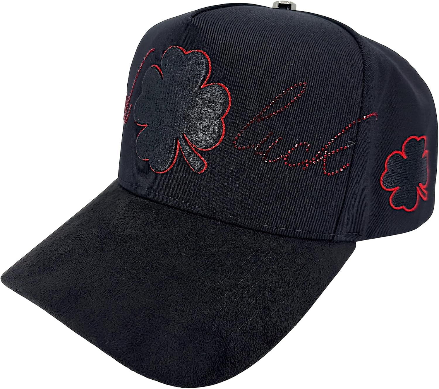 Hats - Black Baseball Cap, Clover Cap for Men and Women, Men's Ball Cap for Any Occasion, Clover Trucker Hat, Adjustable Cap, Snapback Hats, Unisex Caps