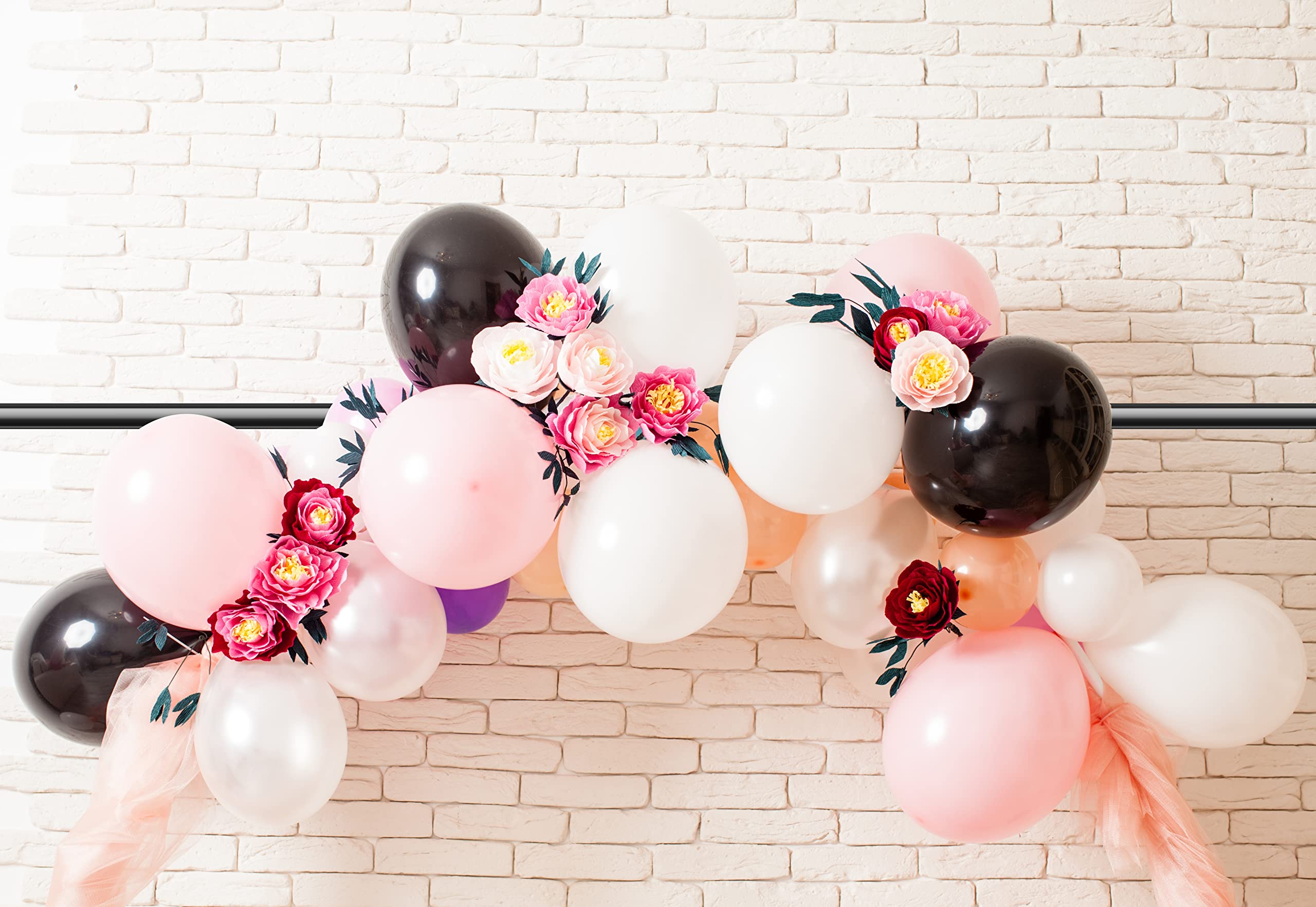 Arche De Table Go-komax Métal Noir 127x250cm - Pour Décoration Mariage, Anniversaire, Noël - Support Ballons