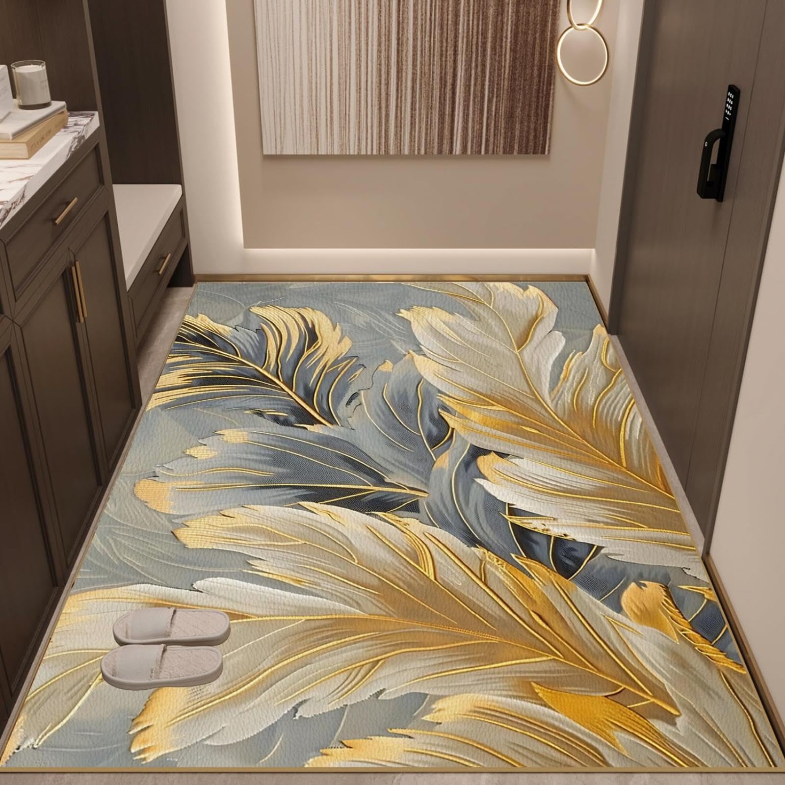 Tapis de sol antidérapant lavable pour couloir et entrée de maison 100x150 cm