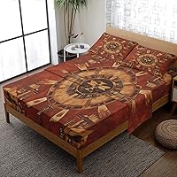 Vista 13 de Retro Sunset Sheets Split King Size Sheet Set, Neon City Vaporwave Bed Sheets Bedroom Decor, Cyberpunk Bedding Sheets & Pillowcases 5 Piece, Deep