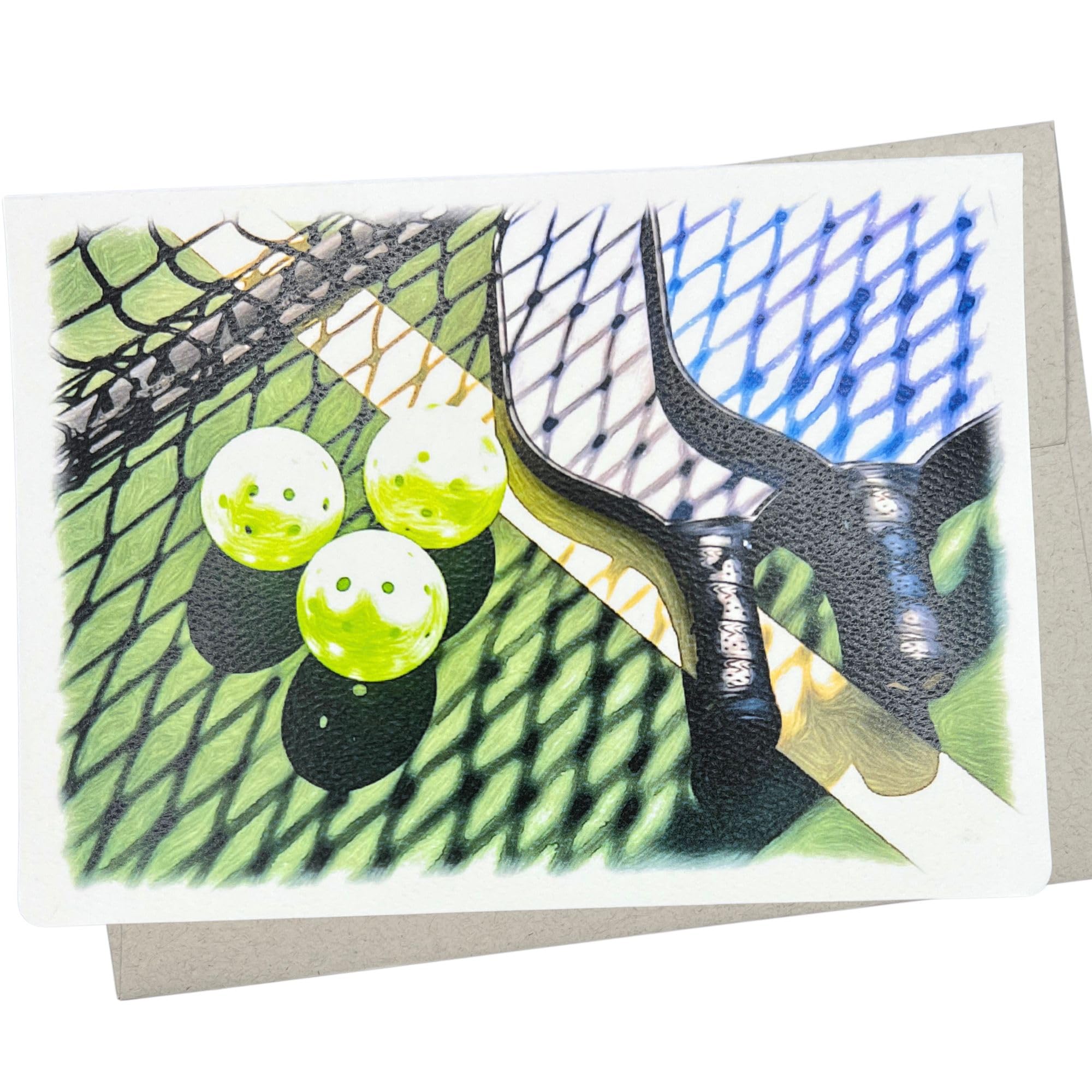 Whitman and Daughter Pickleball Greeting Card (7X5 Inch, 1 Card, Blank Inside) for Pickleball Birthday Card, Pickleball Retirement Card for Man, or