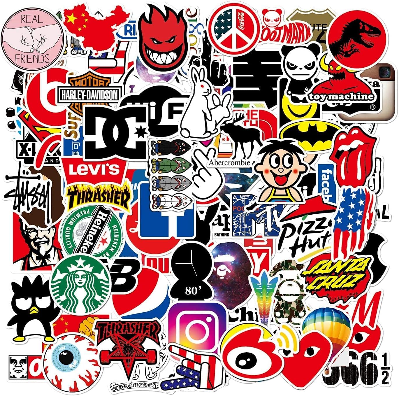 Amazon.co.jp: ファッションブランドステッカーセット 100枚入り