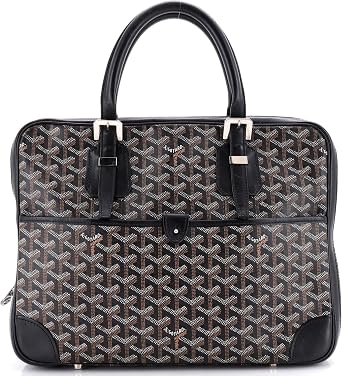 Pre-Loved Ambassade Briefcase Coated Canvas PM, Black
