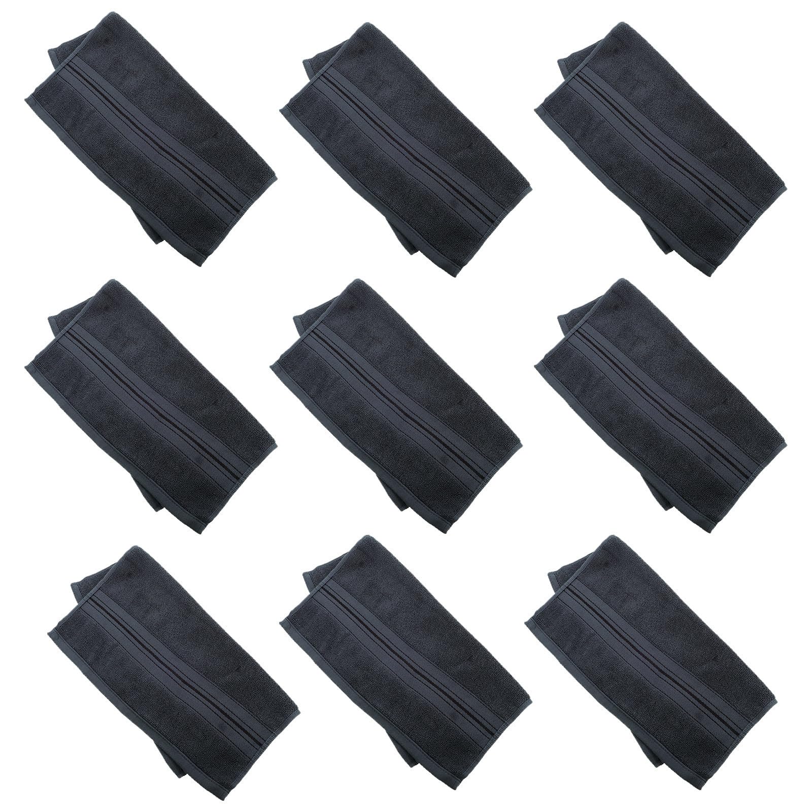 Set 12 Asciugamani Viso in Cotone Ultra Morbido e Altamente Assorbente, per Spa e Cucina, per Pelli Sensibili