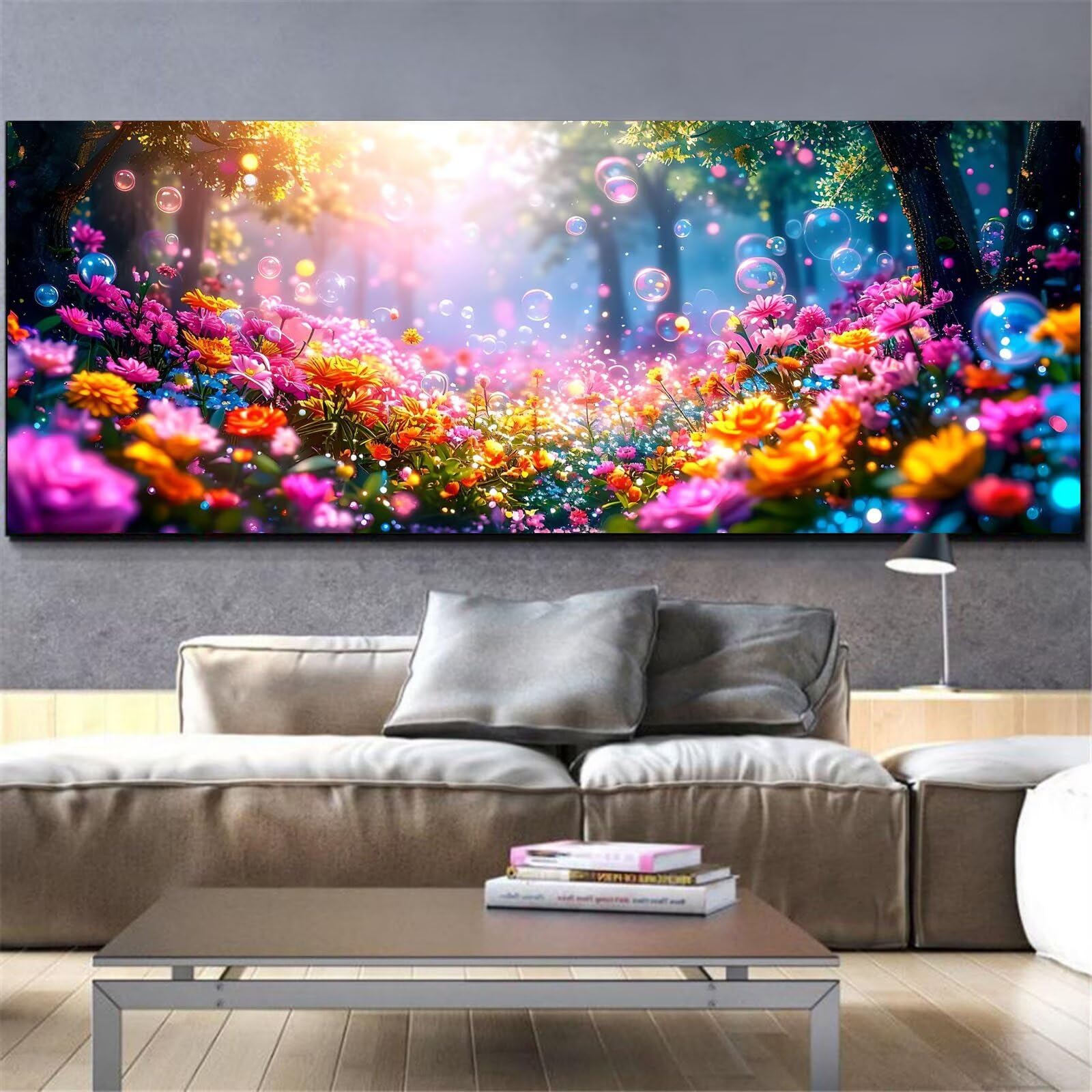 Diamond Painting Fleur 40x120cm Grand Format Mefooge - 8