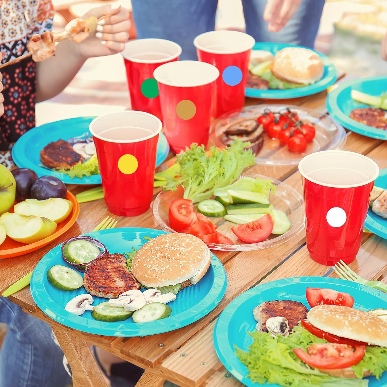 PATIKIL Colored Dot Stickers 3/4", 42 Pcs Color Coding Labels Blank Circle Stickers Adhesive Round Price Stickers for Inventory Office Garage Classroom, Fluorescent Pink - Image 5