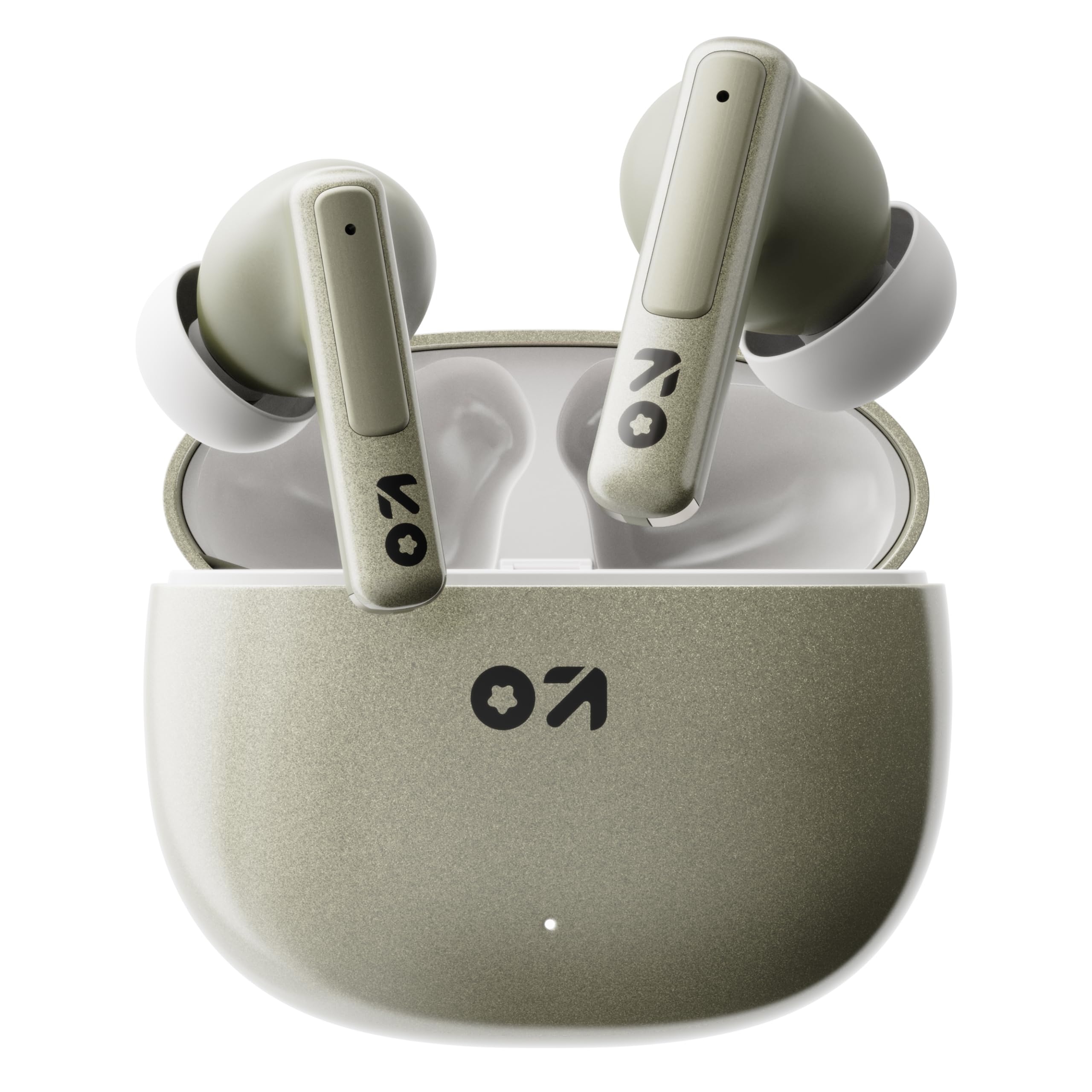 GOBOULT Newly Launched W60 True Wireless in Ear Earbuds with 60H Playtime, Quad Mic ENC, 50ms Xtreme Low Latency, Made in India, Type-C Fast Charging, Made in India, TWS Ear Buds Wireless (Green)