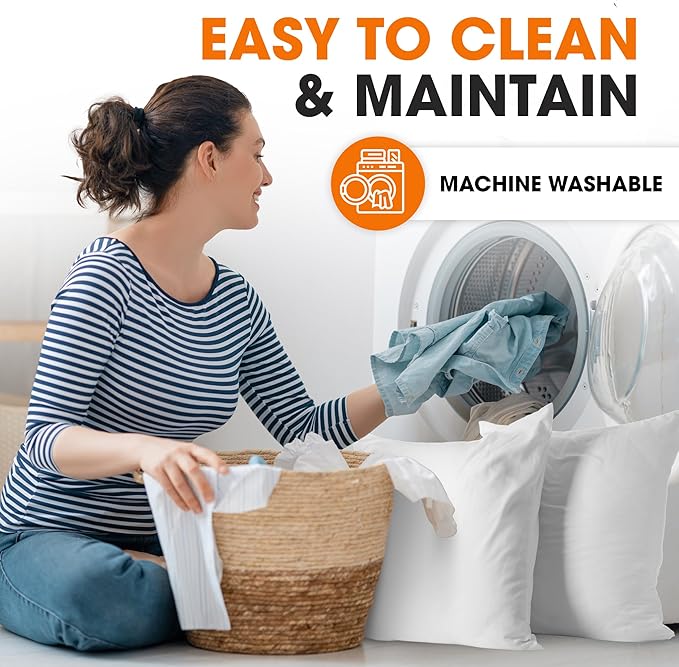 Set 2 Almohadas Decorativas Cuadradas 66x66 cm Relleno Alternativo a Plumas miniatura 7