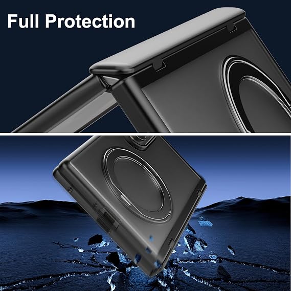 Cresee for Samsung Galaxy Z Fold 8 Case, Magnetic Stand Phone Case Black