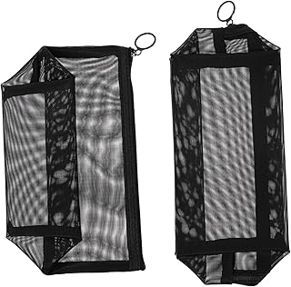 FOMIYES 2pcs Large Capacity Mesh Cosmetic Storage Bag for Travel Toiletries Organizer Lightweight Pouch Easy to Clean Design for Personal Accessories Stylish Functional