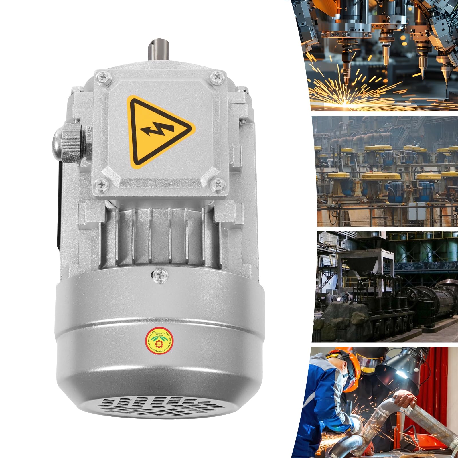 Motor eléctrico S1 de alta velocidad - Motor asíncrono trifásico - Alta estabilidad - Adecuado para maquinaria, industria, minería, máquinas de herramientas (0,55 kW)