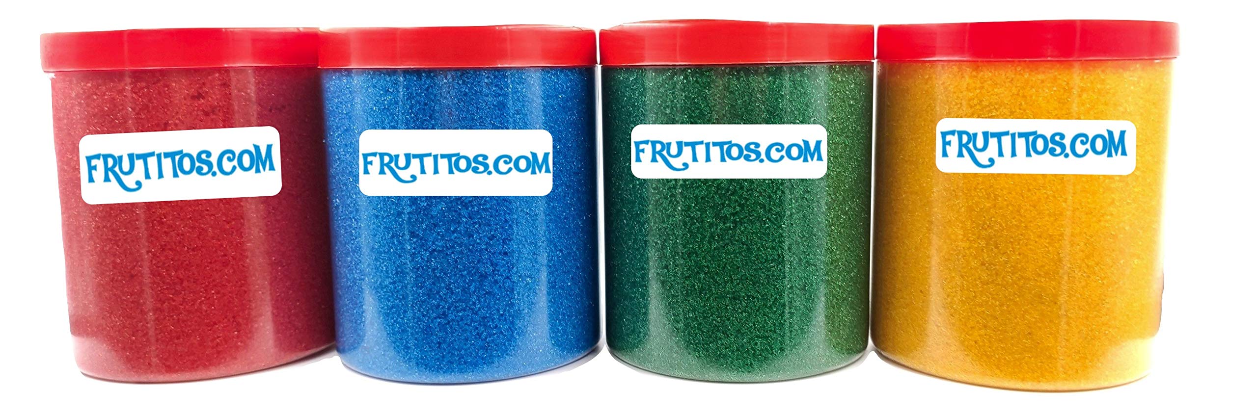 FRUTITOSCOM - Zucchero per popcorn - Confezione da 4 colori - (4 x 500 gr)