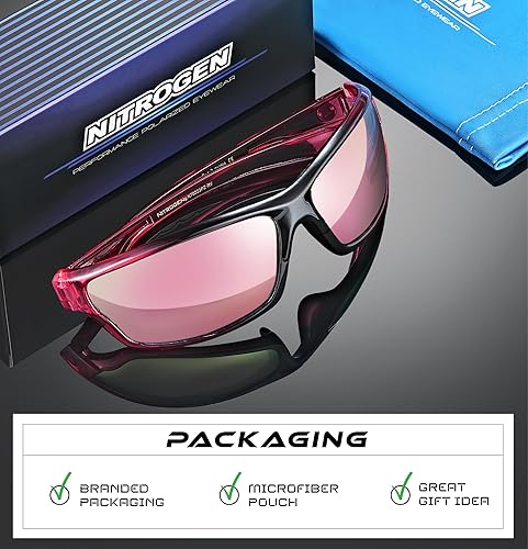 Miniatura 329 de Nitrogen - Gafas de sol deportivas polarizadas envolventes para hombre y mujer, UV400, para conducir, pescar, correr, andar en bicicleta, gafas