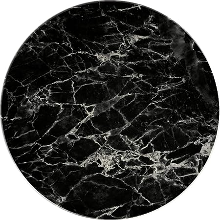 CoasterStone Black Marble Stoneware Trivet, 7 Inch Diameter, Neutral