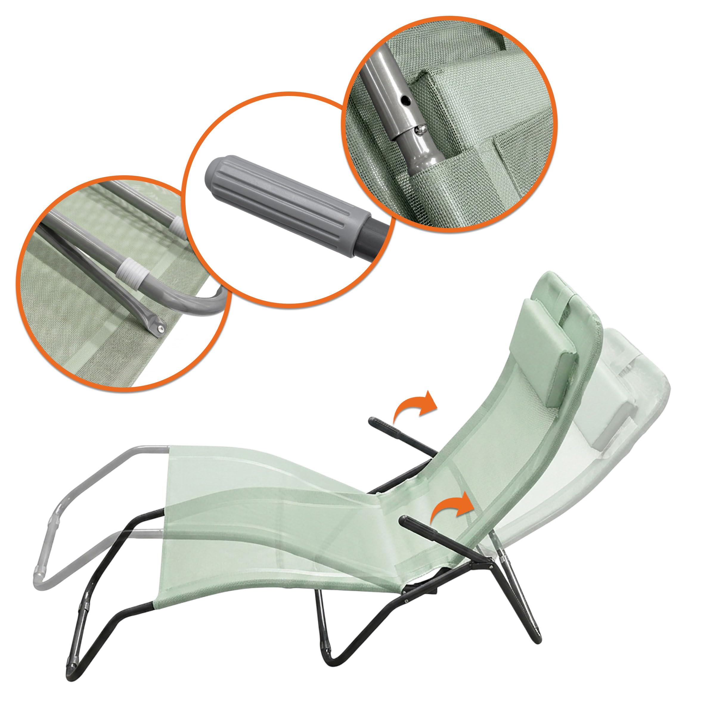 Spetebo Fauteuil médical grande taille, avec coussin vert