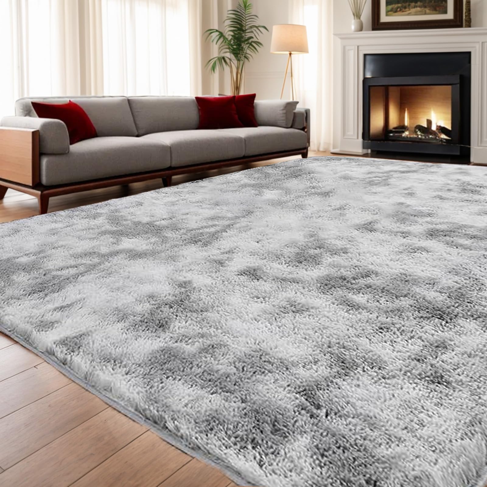 ISMOL Alfombra Suave y mullida de 180 x 270 cm, Alfombra Peluda, Alfombra Decorativa Moderna para salón, Dormitorio, Lavable, Antideslizante, para Exteriores, Pasillo, Alfombra Decorativa Moderna